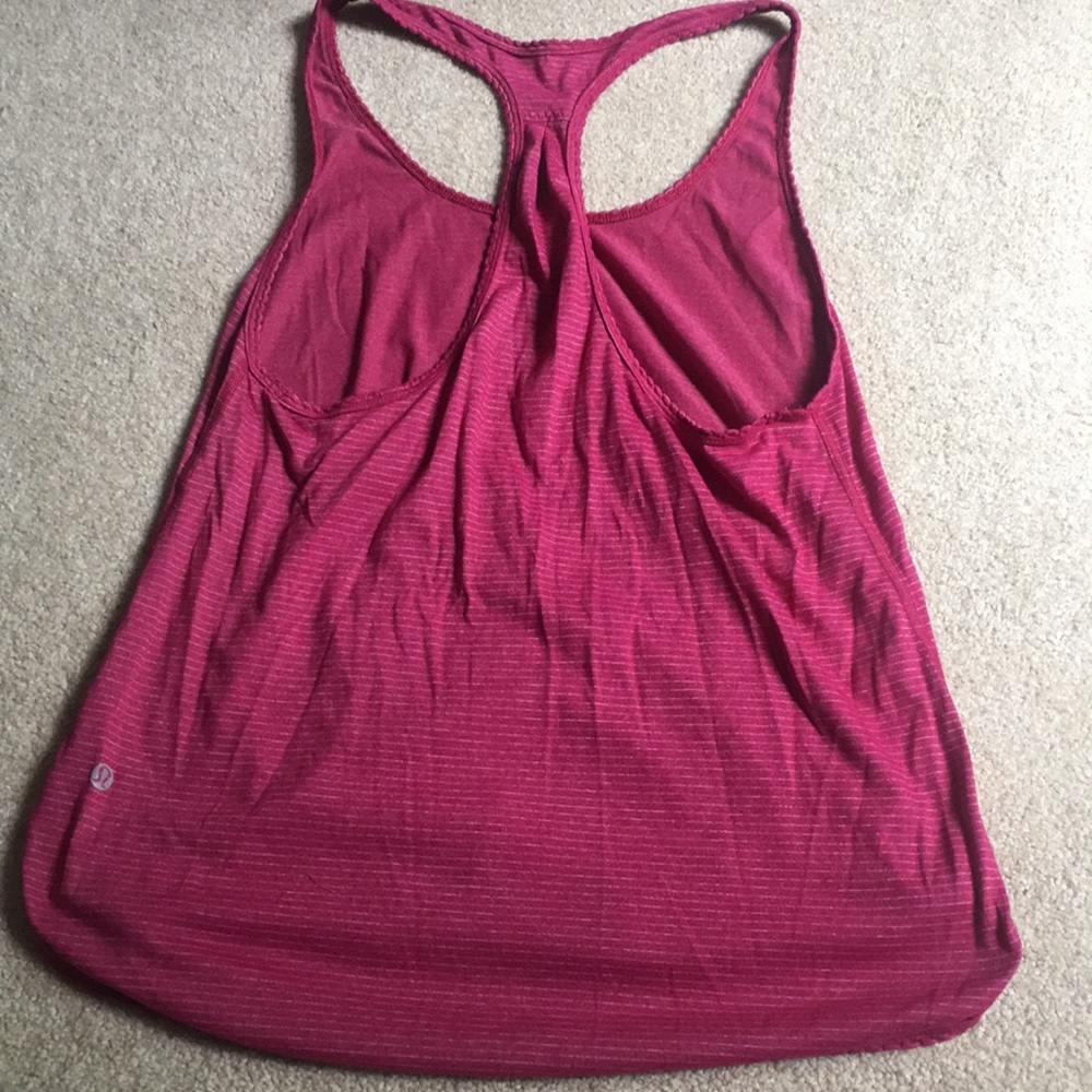 Lululemon pink flowy workout tank